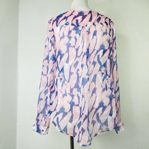 Anthropologie Maeve Silk Ruffled Pleated Blouse 6 - Picture 6 of 7